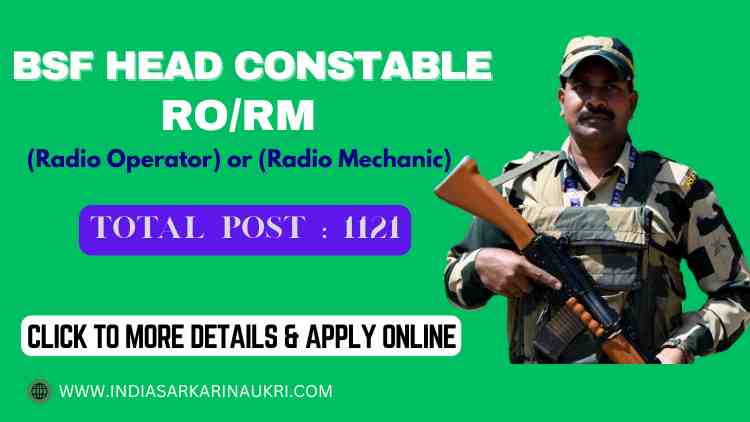 BSF Head Constable RO/RM Recruitment 2025 – Online Application for 1121 Vacancies